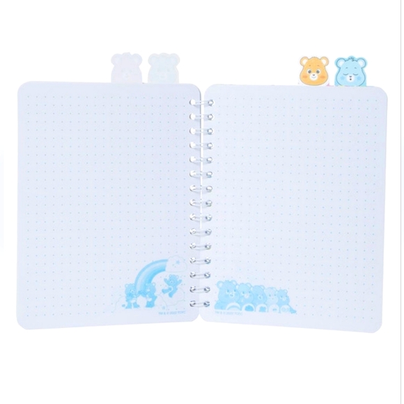Black Fri CARE BEARS 4-Tab Spiral Notebook, NWT, 9x6 inches, Blue,  Super Cute - Picture 3 of 10